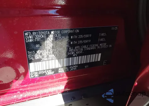 2025 Toyota Rav4 Xle Premium z USA, uszkodzony, nr VIN JTMA1RFV2SD120287